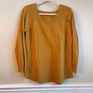 Loft light weight scoop neck gold sweater size XL